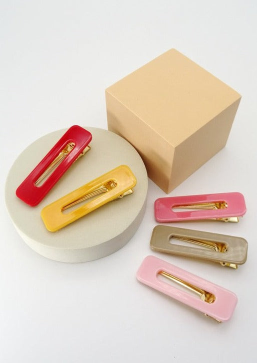 Colored Option Resin Hair Clips