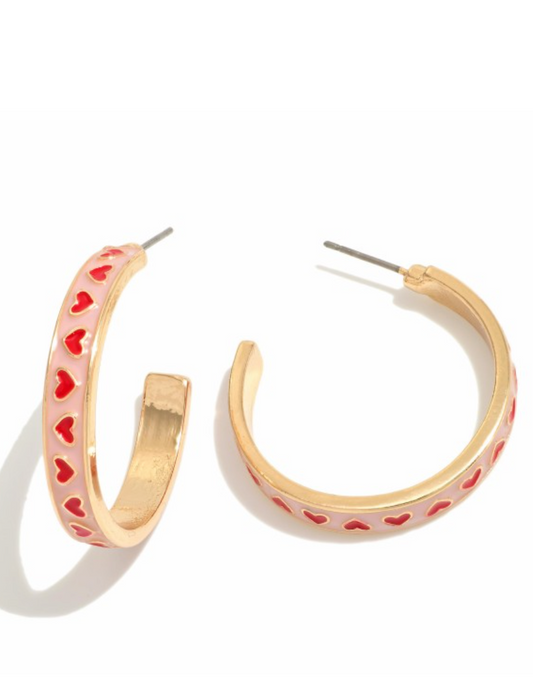Dotted Hearts Hoops