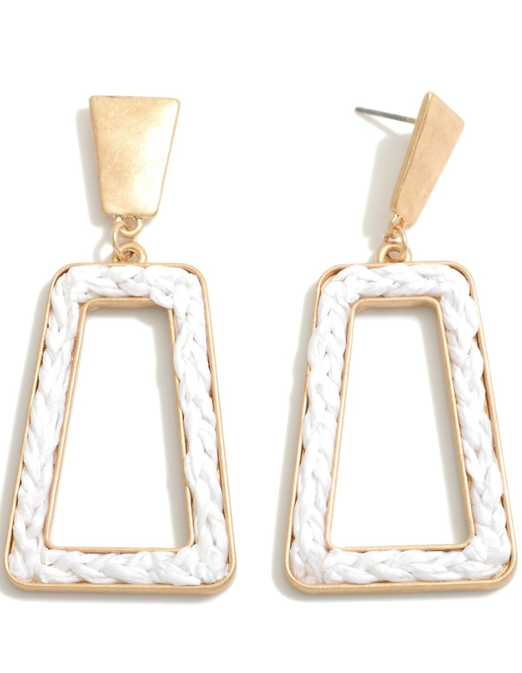 Braided Up Gold Plated Drop Earrings